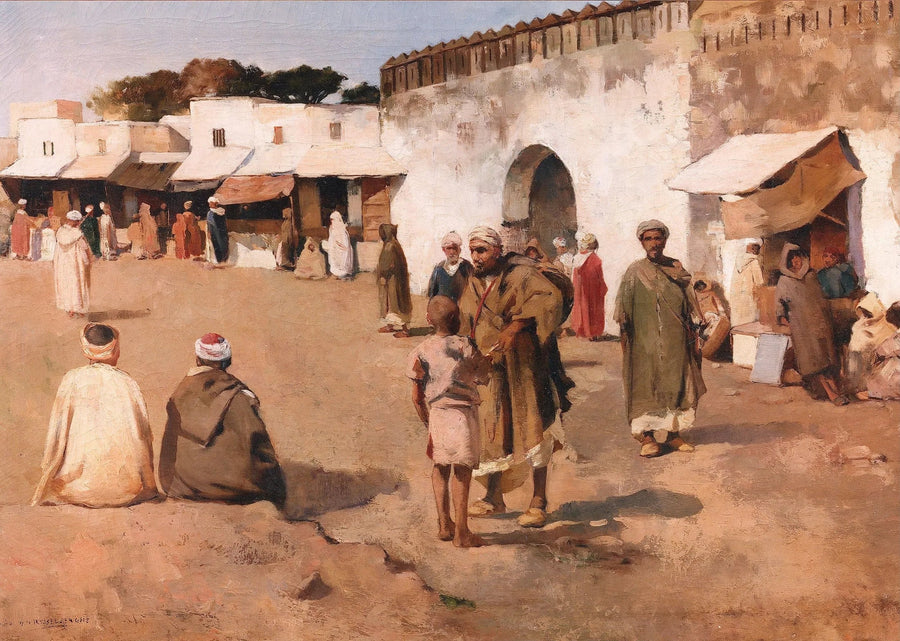 Fas'ta Şehir Meydanı - Théodore van Rysselberghe