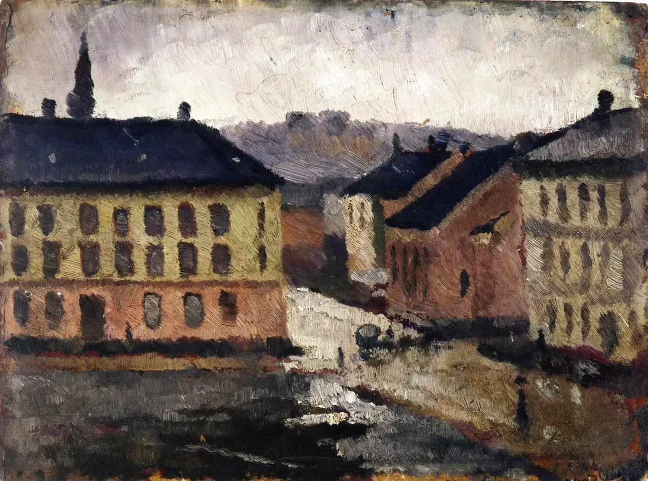 Reproduction du tableau « Place Olaf Rye vers le Sud-Est - Edvard Munch » par Alpha Reproduction en peinture à l’huile