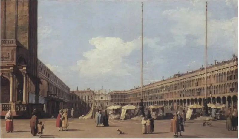 Saint-Marc Meydanı, San Geminiano Kilisesi'ne karşı - Canaletto