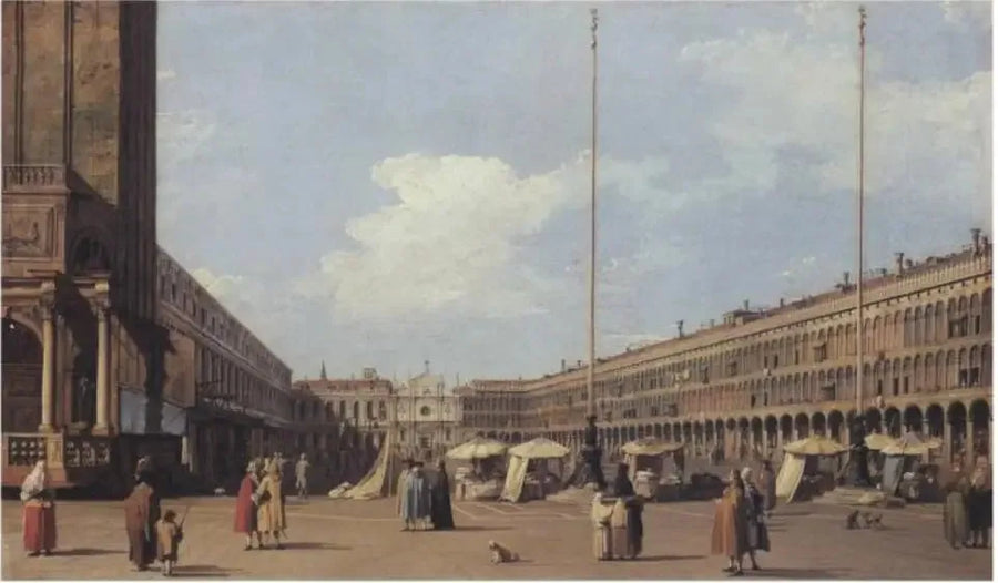 Saint-Marc Meydanı, San Geminiano Kilisesi'ne karşı - Canaletto