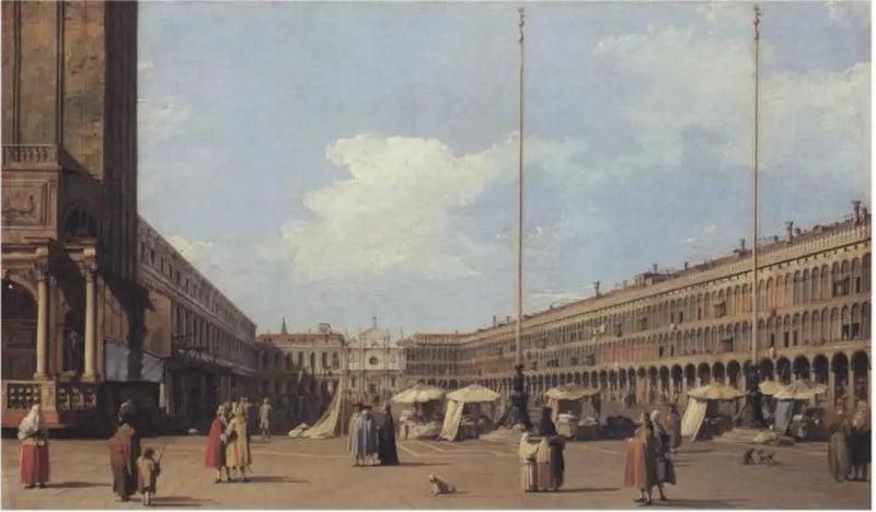 Saint-Marc Meydanı, San Geminiano Kilisesi'ne karşı - Canaletto