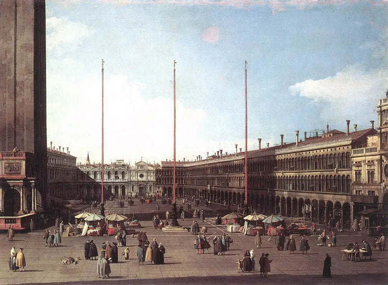 San Geminiano Kilisesi'ne Doğru Saint-Marc Meydanı - Canaletto