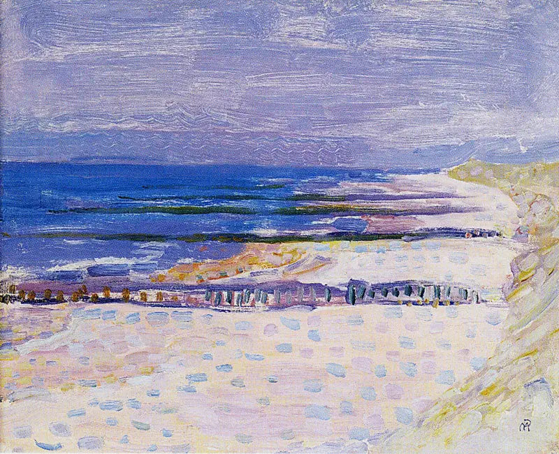 Domburg'da Beş İskelenin Plajı - Piet Mondrian