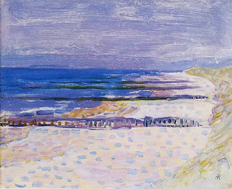 Domburg'da Beş İskelenin Plajı - Piet Mondrian