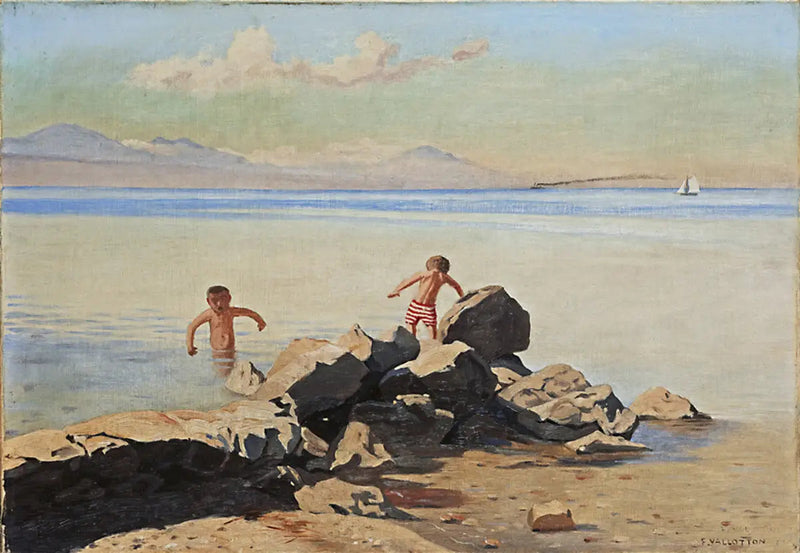 Ouchy'deki Bellerive Plajı - Félix Vallotton