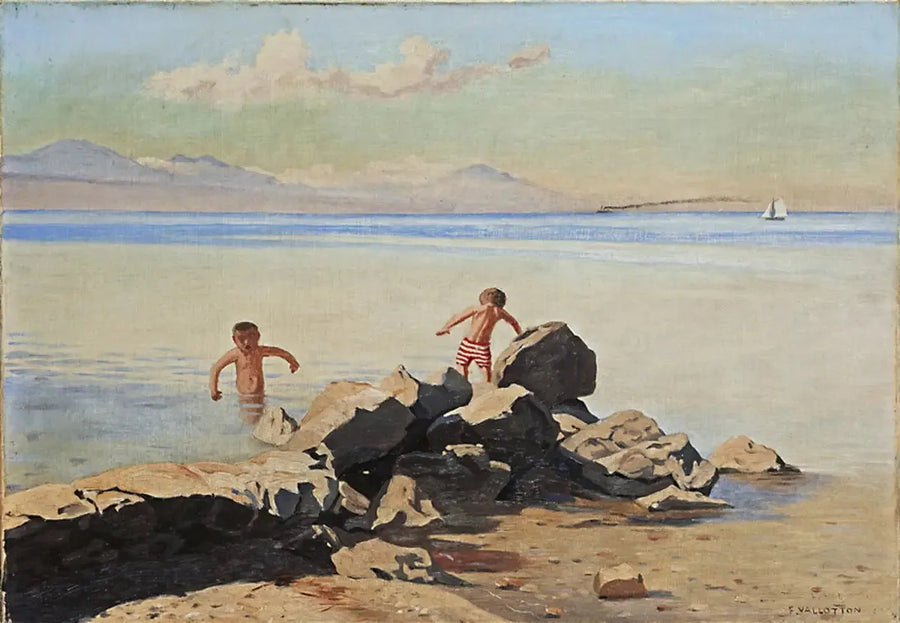 Ouchy'deki Bellerive Plajı - Félix Vallotton