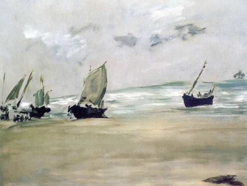Berck-sur-mer Plajı alçak gelgitte - Édouard Manet