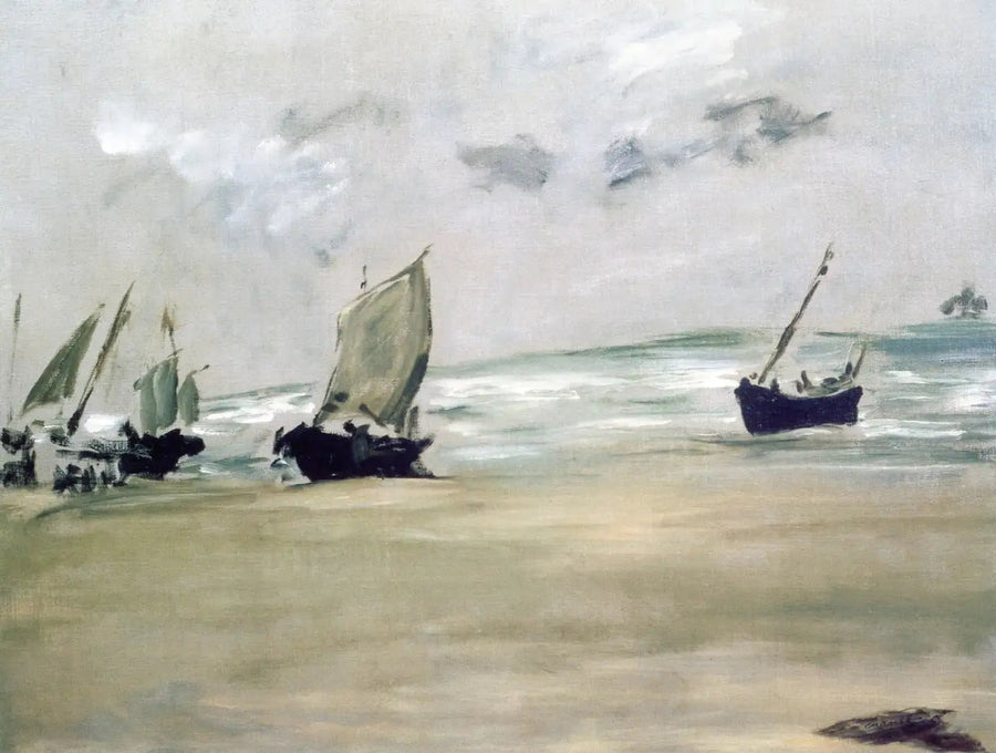 Berck-sur-mer Plajı alçak gelgitte - Édouard Manet