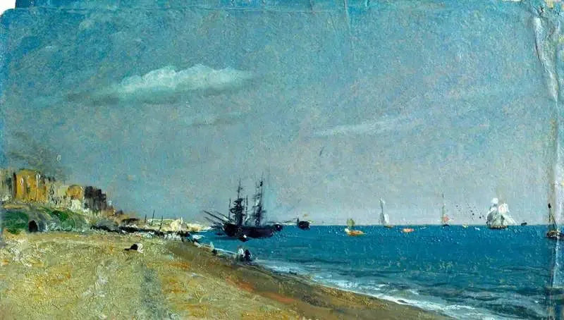 Brighton Plajı ve Kolye ile - John Constable