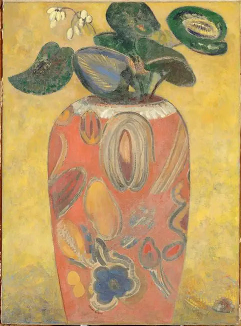 Yeşil bitki saksıda - Odilon Redon