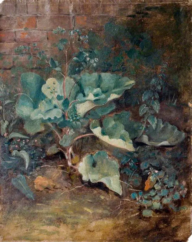 Bir duvara yakın büyüyen bitkiler - John Constable