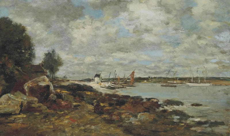 Plougastel, koyun kıyısında - Eugène Boudin