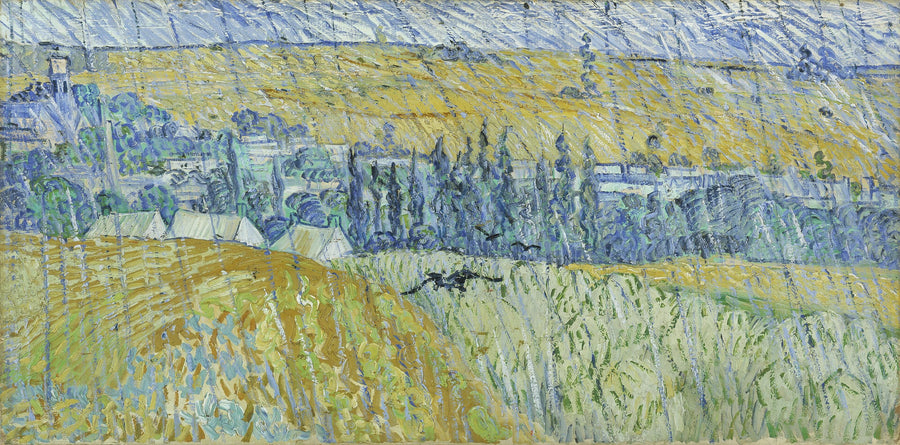 Yağmur Altında Auvers Manzarası - Vincent van Gogh