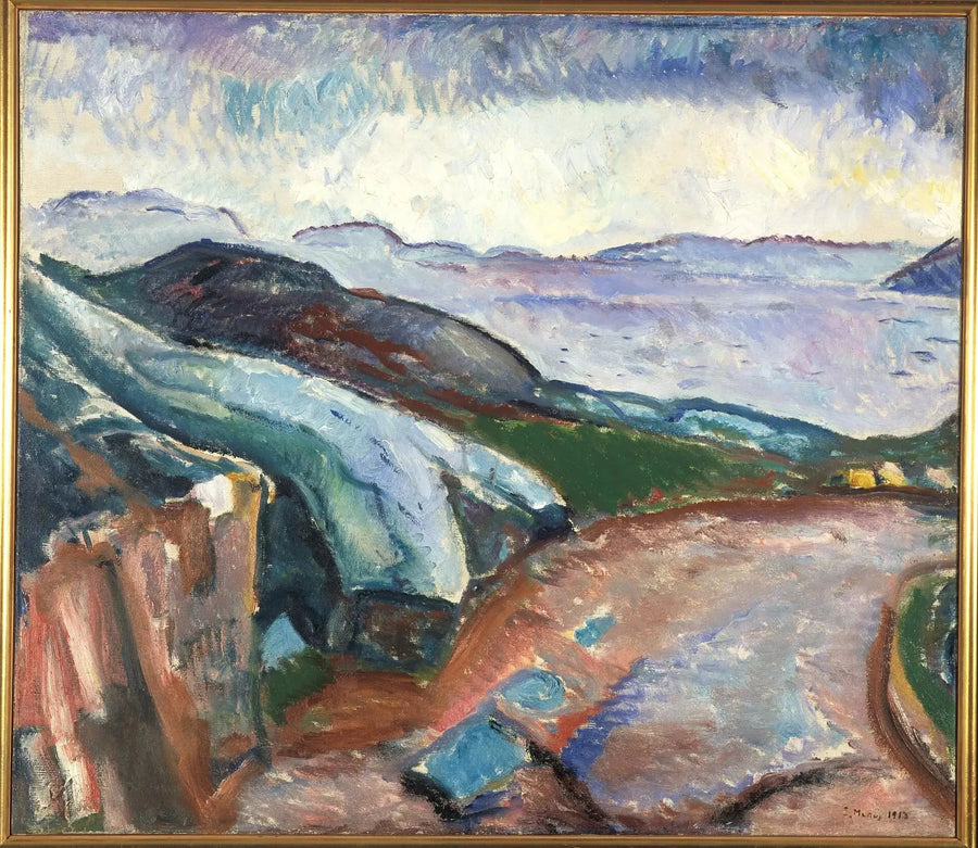 Yan tarafta yağmur - Edvard Munch
