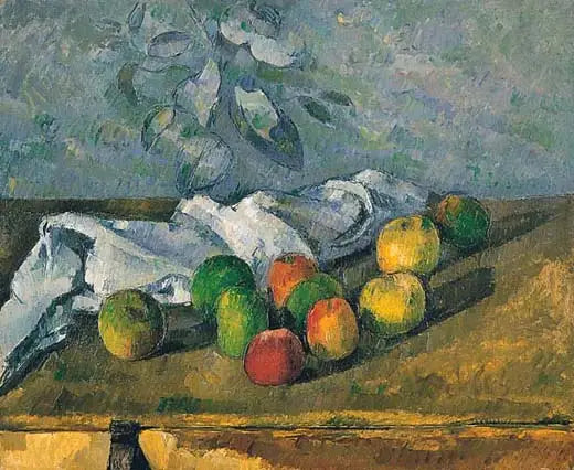 Elmalar ve peçete - Paul Cézanne