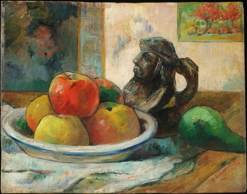 Elmalar, armut ve seramik - Paul Gauguin