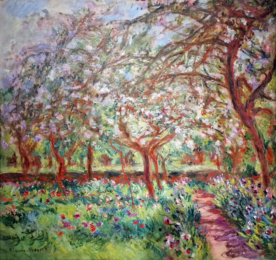 Çiçek Açan Elma Ağaçları - Claude Monet