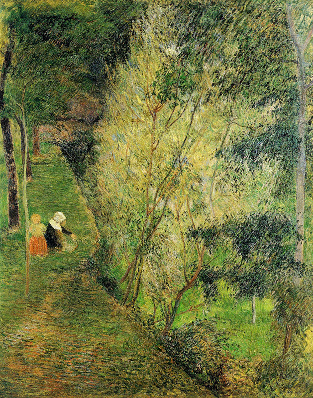 Reproduction du tableau « Pont-Avennoise et enfant dans un sous-bois - Paul Gauguin » par Alpha Reproduction en peinture à l’huile