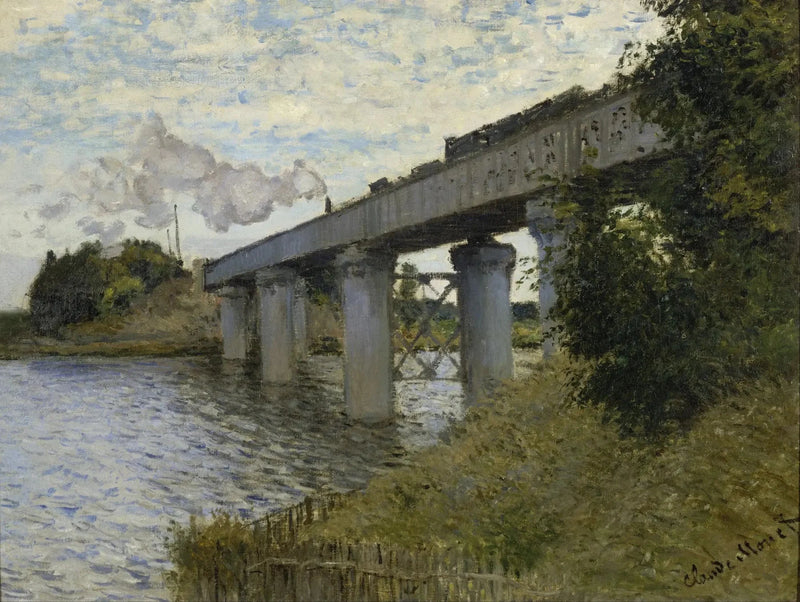 Argenteuil W319'daki Demiryolu Köprüsü - Claude Monet