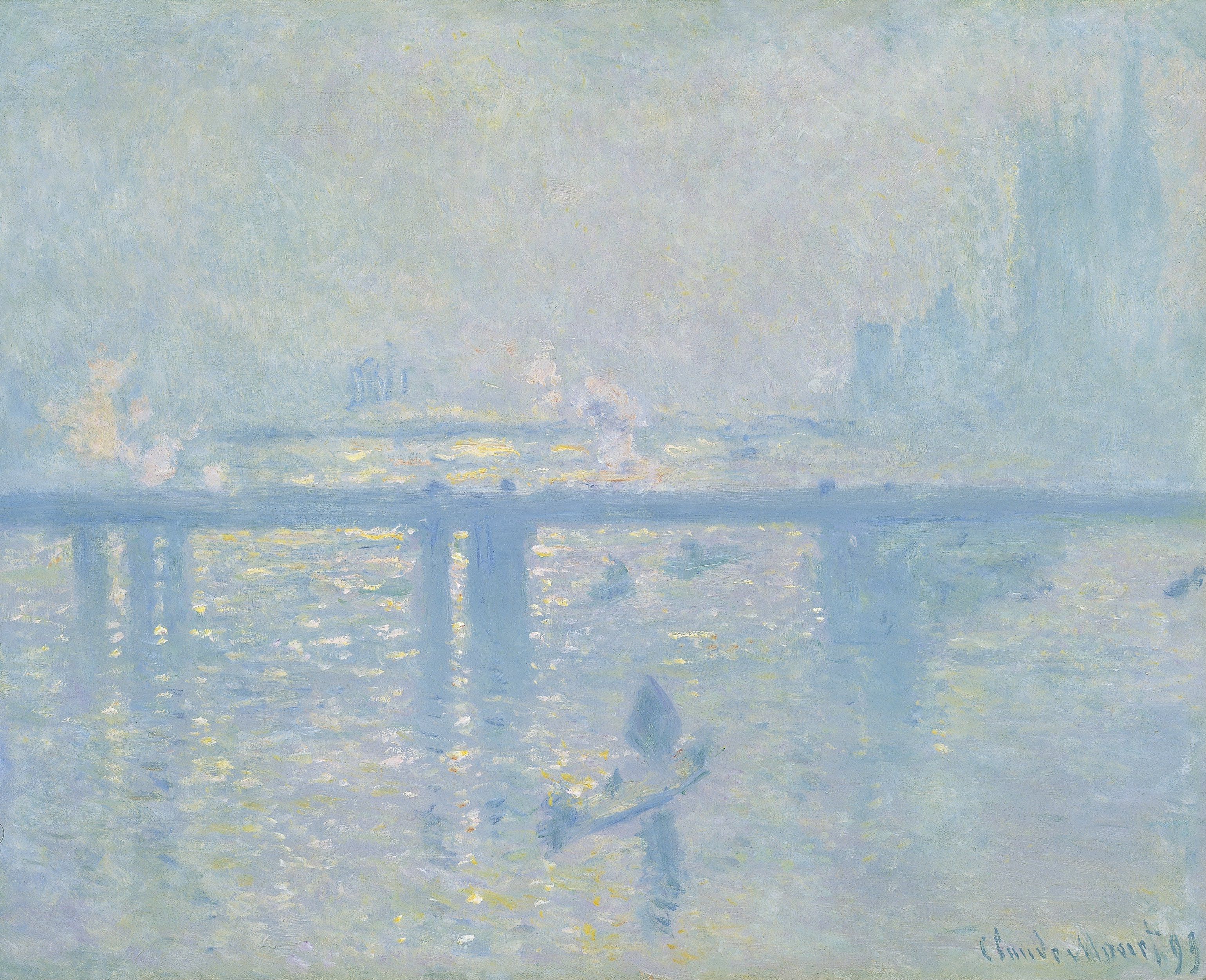 Reproduction du tableau « Pont de Charing - Claude Monet » par Alpha Reproduction en peinture à l’huile