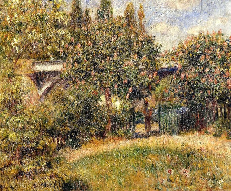 Chatou'daki Demiryolu Köprüsü - Pierre-Auguste Renoir