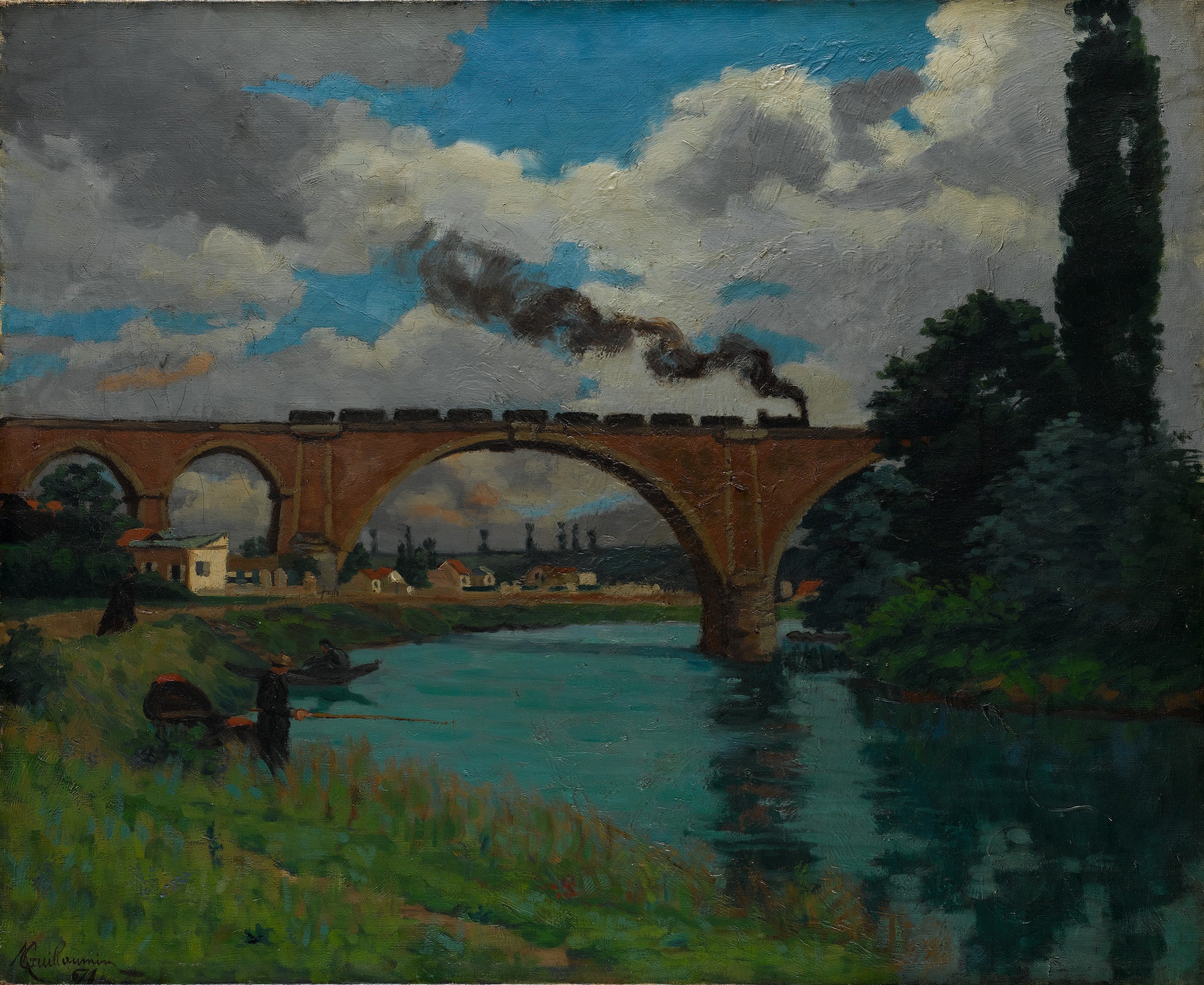 Pont ferroviaire sur la Marne à Joinville - Armand Guillaumin