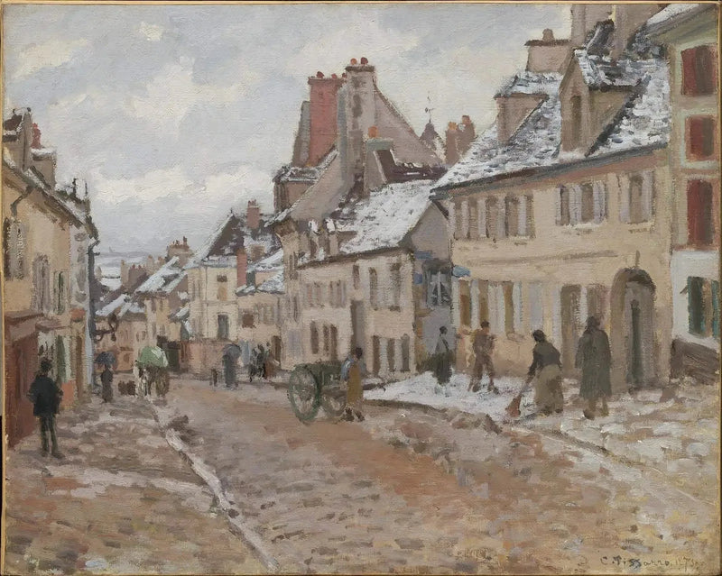 Pontoise, Gisors Yolu Kışın - Camille Pissarro