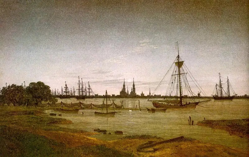 Ay ışığında liman - Caspar David Friedrich