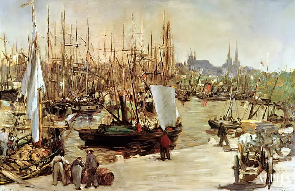 Port de Bordeaux - Edouard Manet - Reproductions de tableaux et peintures haut de gamme