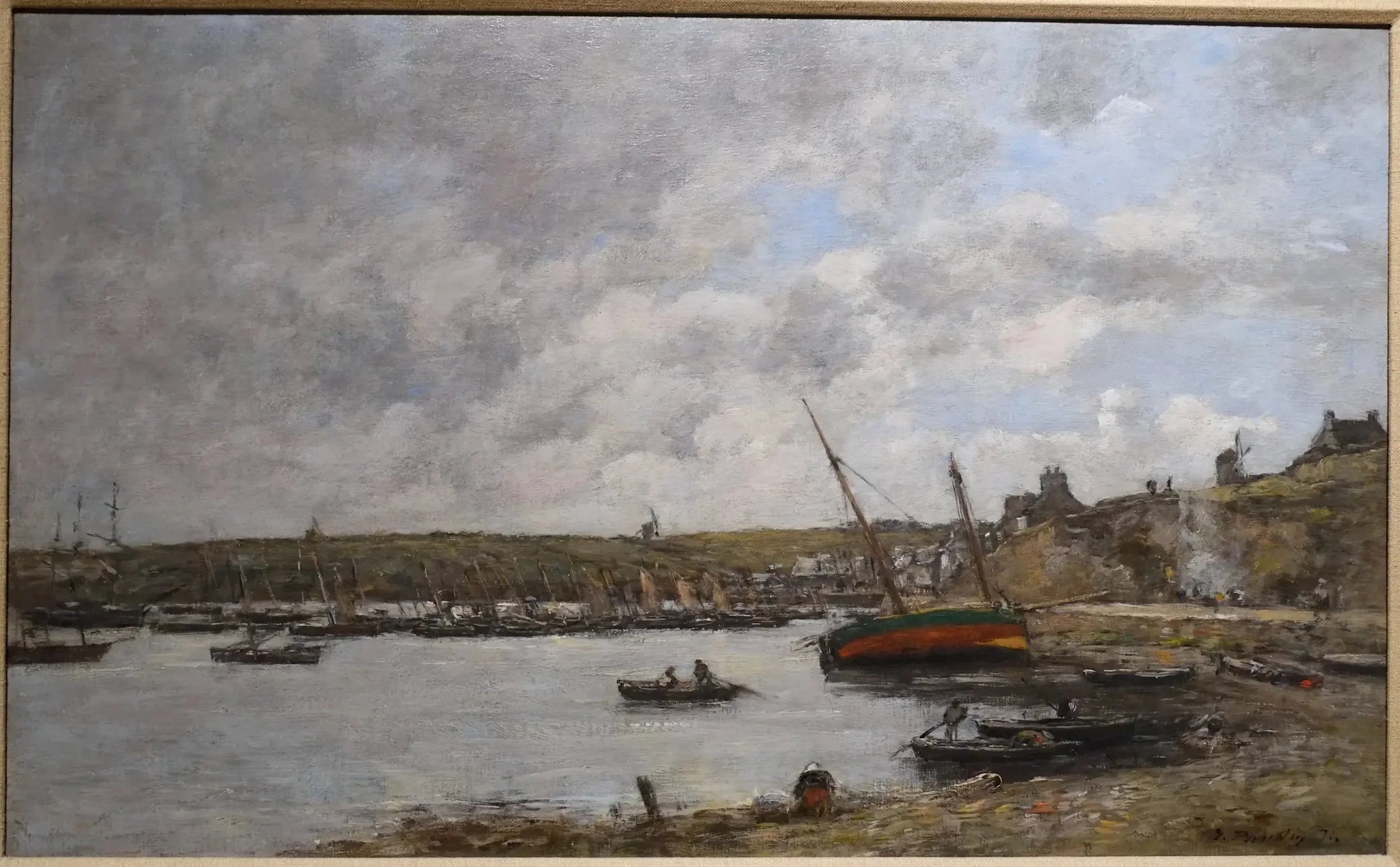 Port de Camaret - Eugène Boudin image 1 reproduction artisanale de tableau