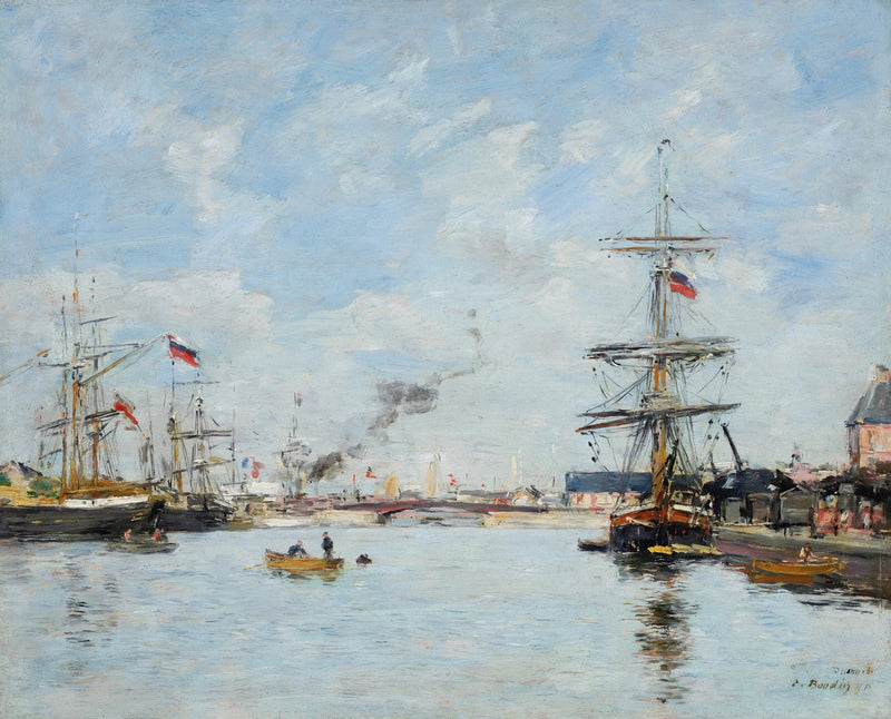 Deauville Limanı, yüksek gelgit - Eugène Boudin