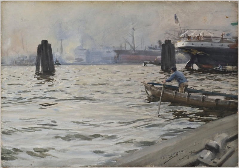 Hamburg Limanı - Anders Zorn