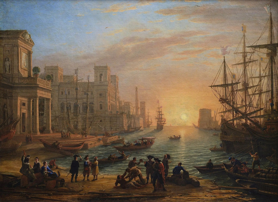 Günbatımında Deniz Limanı - Claude Lorrain