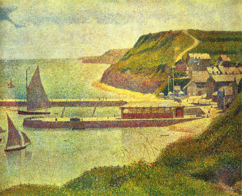 Port-en-Bessin, ön liman, yüksek gelgit - Georges Seurat