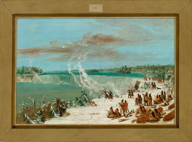 Niagara Şelaleleri etrafında yürüyüş - Table Rock - George Catlin