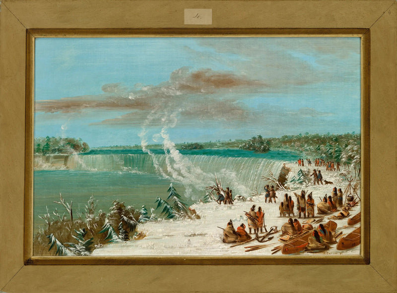 Niagara Şelaleleri etrafında yürüyüş - Table Rock - George Catlin