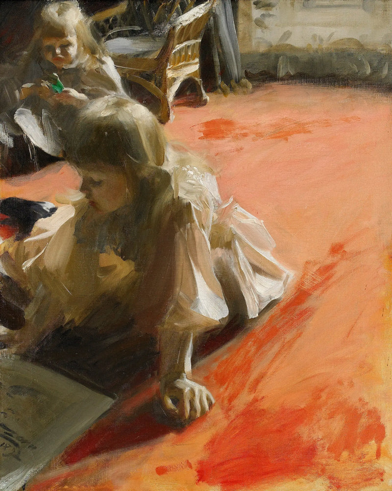 Ramón Subercaseaux Vicuña'nın kızlarına portresi - Anders Zorn