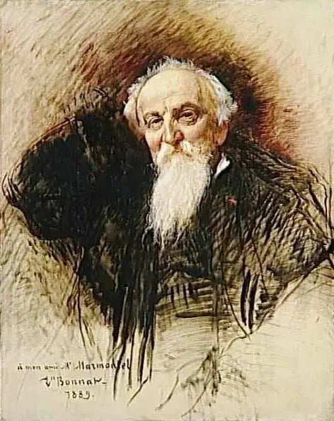 Antoine François Marmontel (1816-1898), Fransız piyanist, besteci ve müzikolog portresi - Léon Bonnat