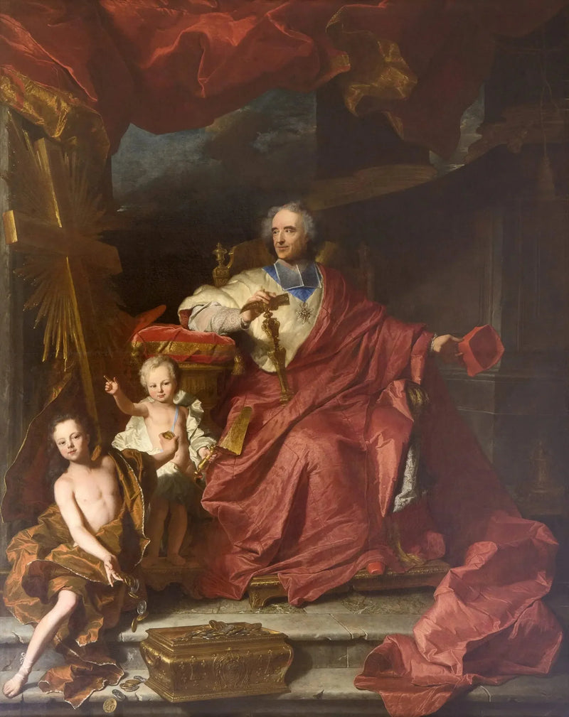 Bouillon Kardinali Emmanuel Théodose de la Tour d'Auvergne Portresi - Hyacinthe Rigaud