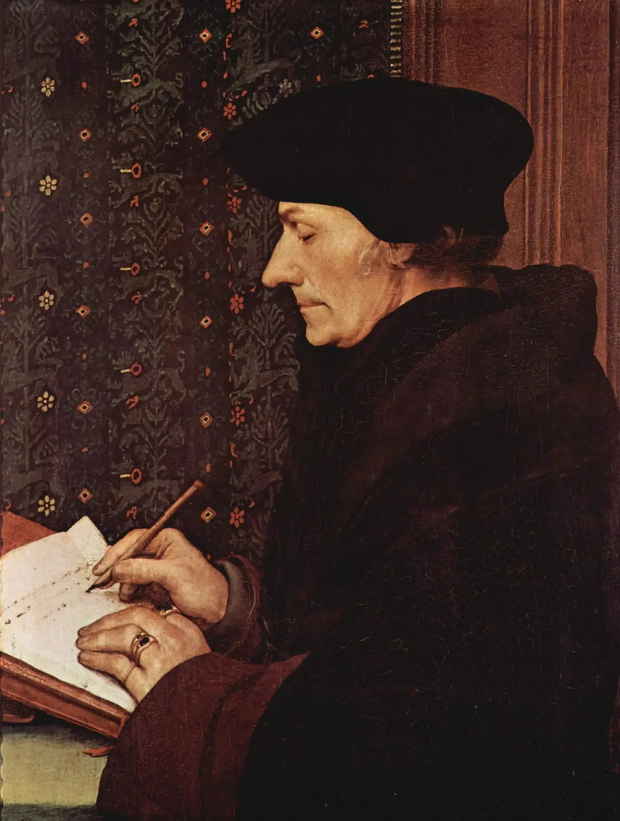 Erasmus portresi yazarken - Hans Holbein genç
