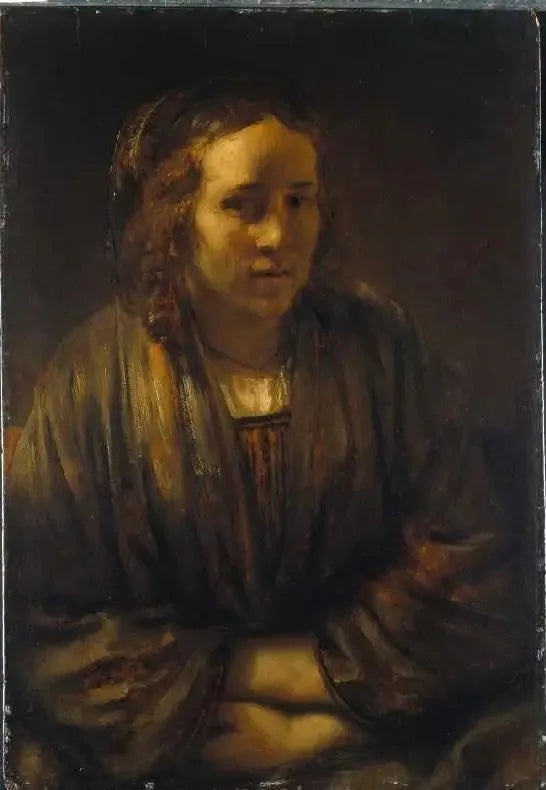 İpek ambalaj içinde Hendrickje Stoffels Portresi - Rembrandt