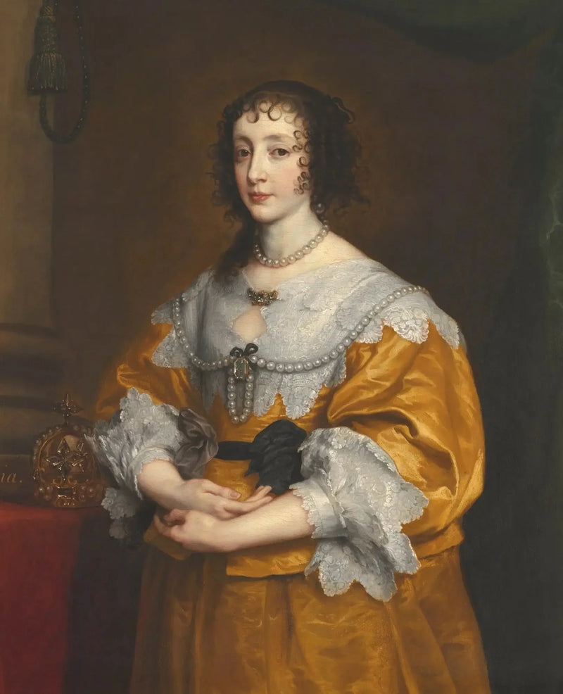 Fransa Kraliçesi Henriette-Marie'nin Portresi - Antoine van Dyck