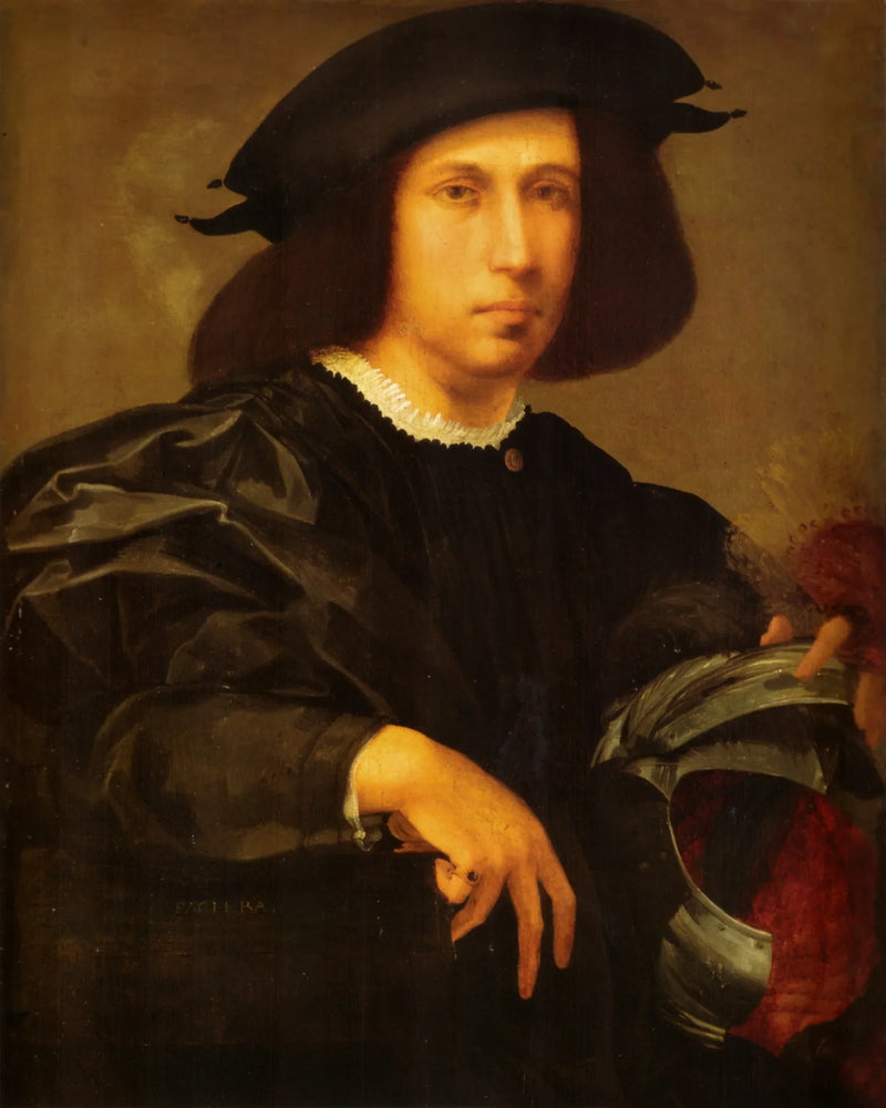 Kasklı Adam Portresi - Rosso Fiorentino