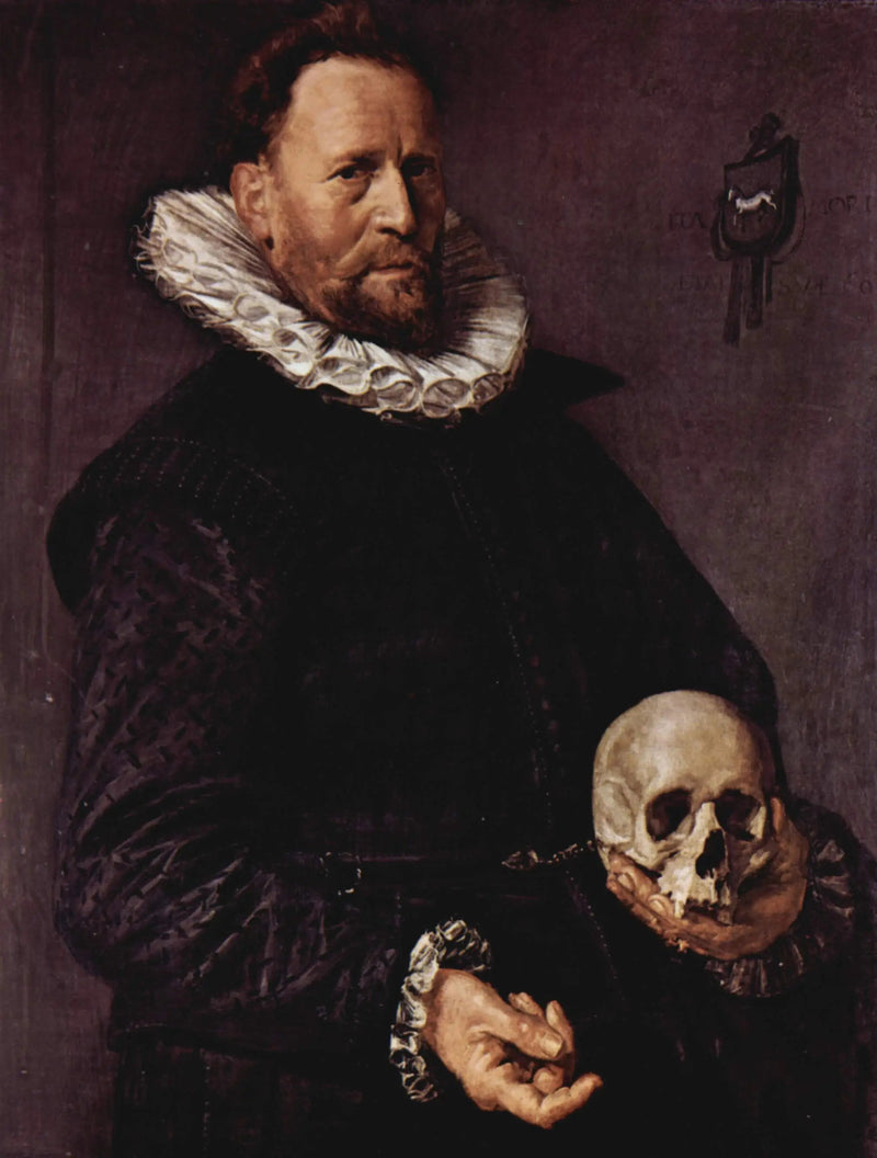 Frans Hals - Bir Kafatası Tutan Adam Portresi