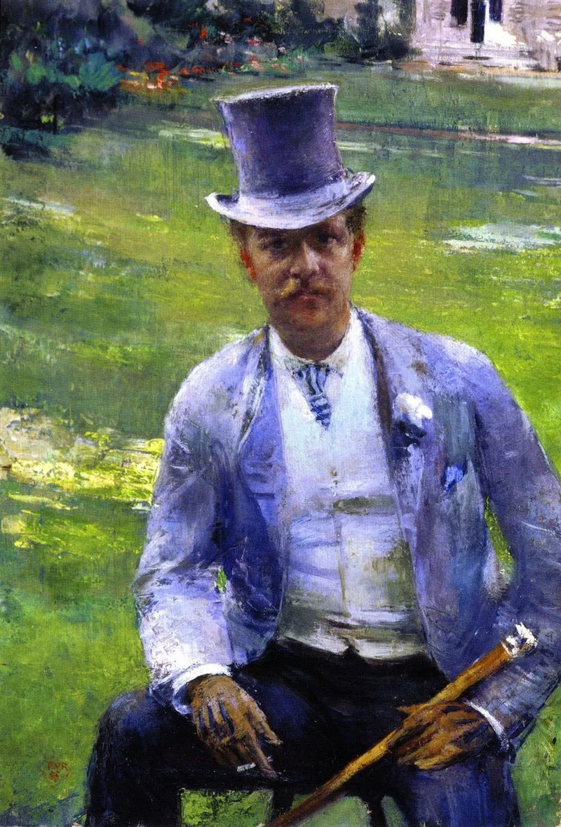 Octave Maus portresi, dandys - Théodore van Rysselberghe