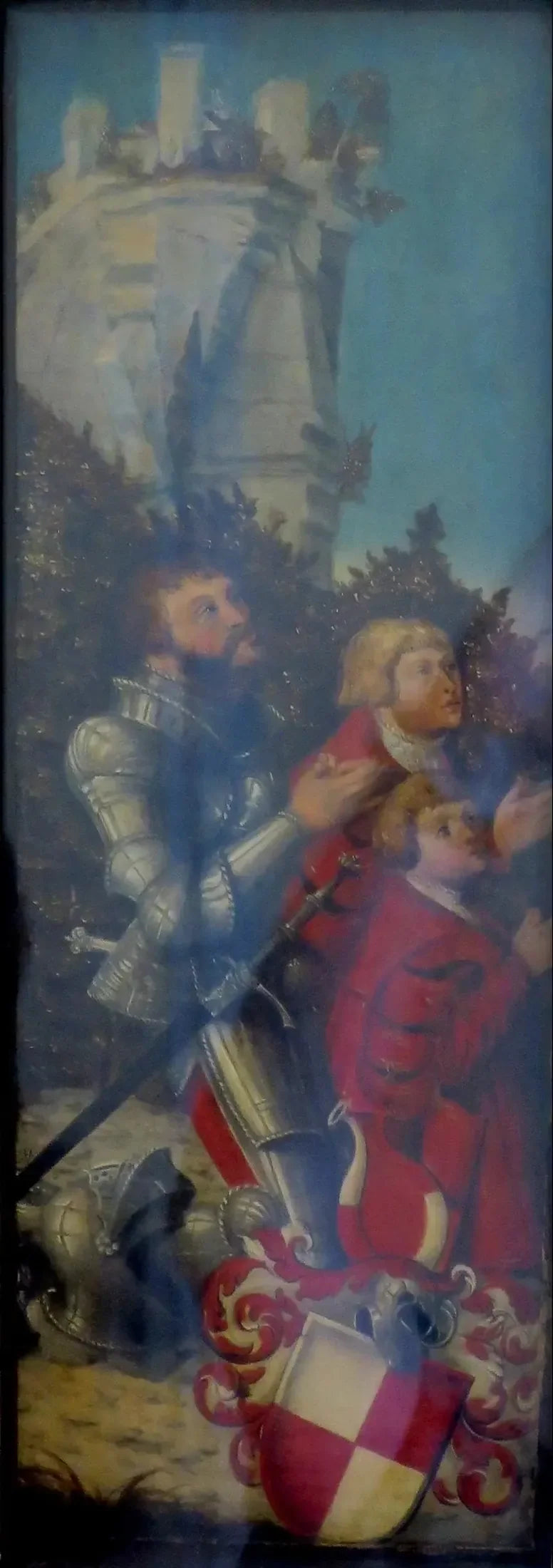 Bir şövalye ve iki oğlunun portresi - Lucas Cranach the Elder