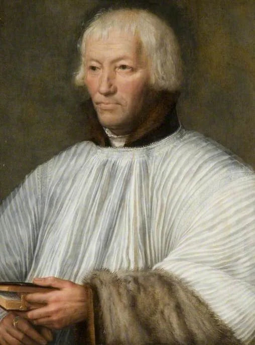 Portrait d'un geestelijke (twijfelachtig geïdentificeerd als Jean Carondelet) - Quentin Metsys image 1 copie de tableau peinte à la main