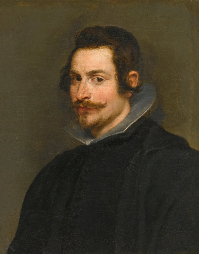 Bir beyefendinin yarı vücut portresi, siyah giyimli - Peter Paul Rubens