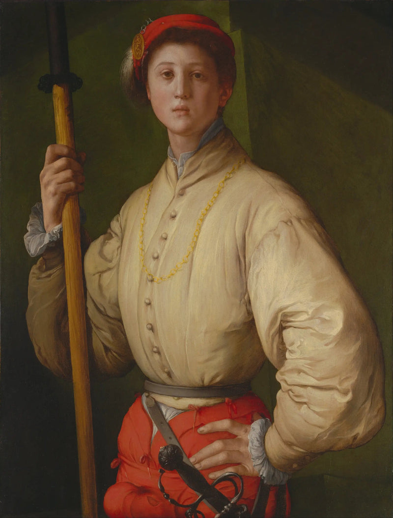 Bir Hellebardier Portresi - Pontormo