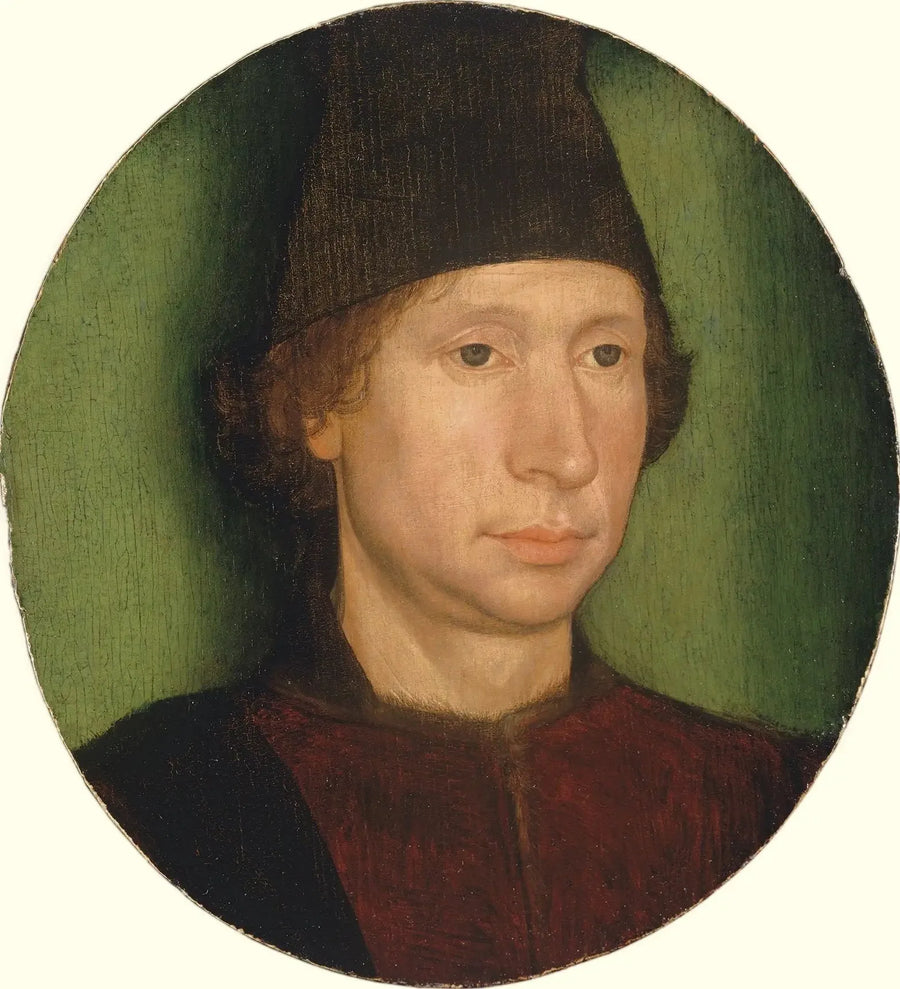 Siyah şapkalı bir adamın portresi - Hans Memling